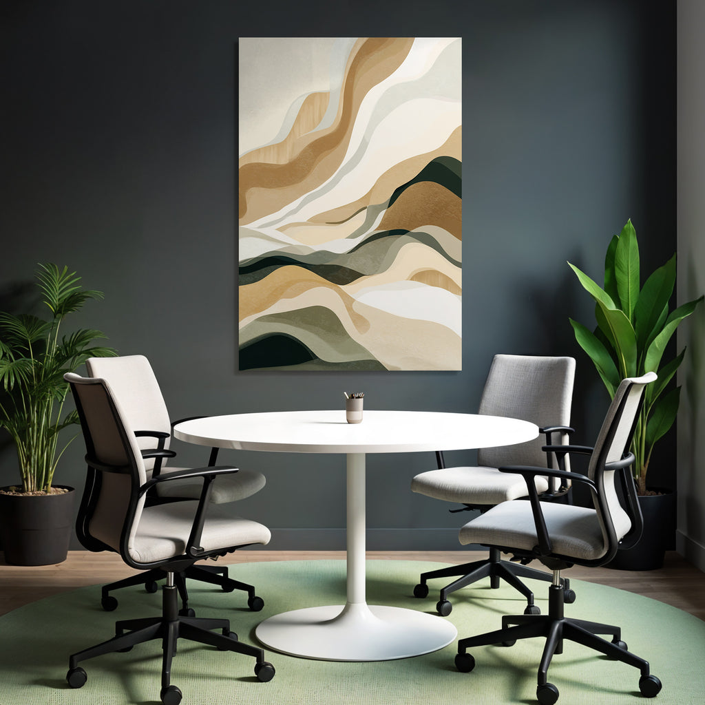 Abstract Design Neutral Colors Fluid Shapes