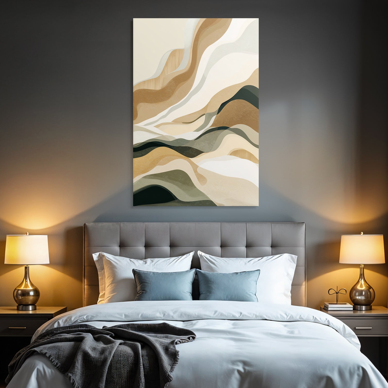 Abstract Design Neutral Colors Fluid Shapes