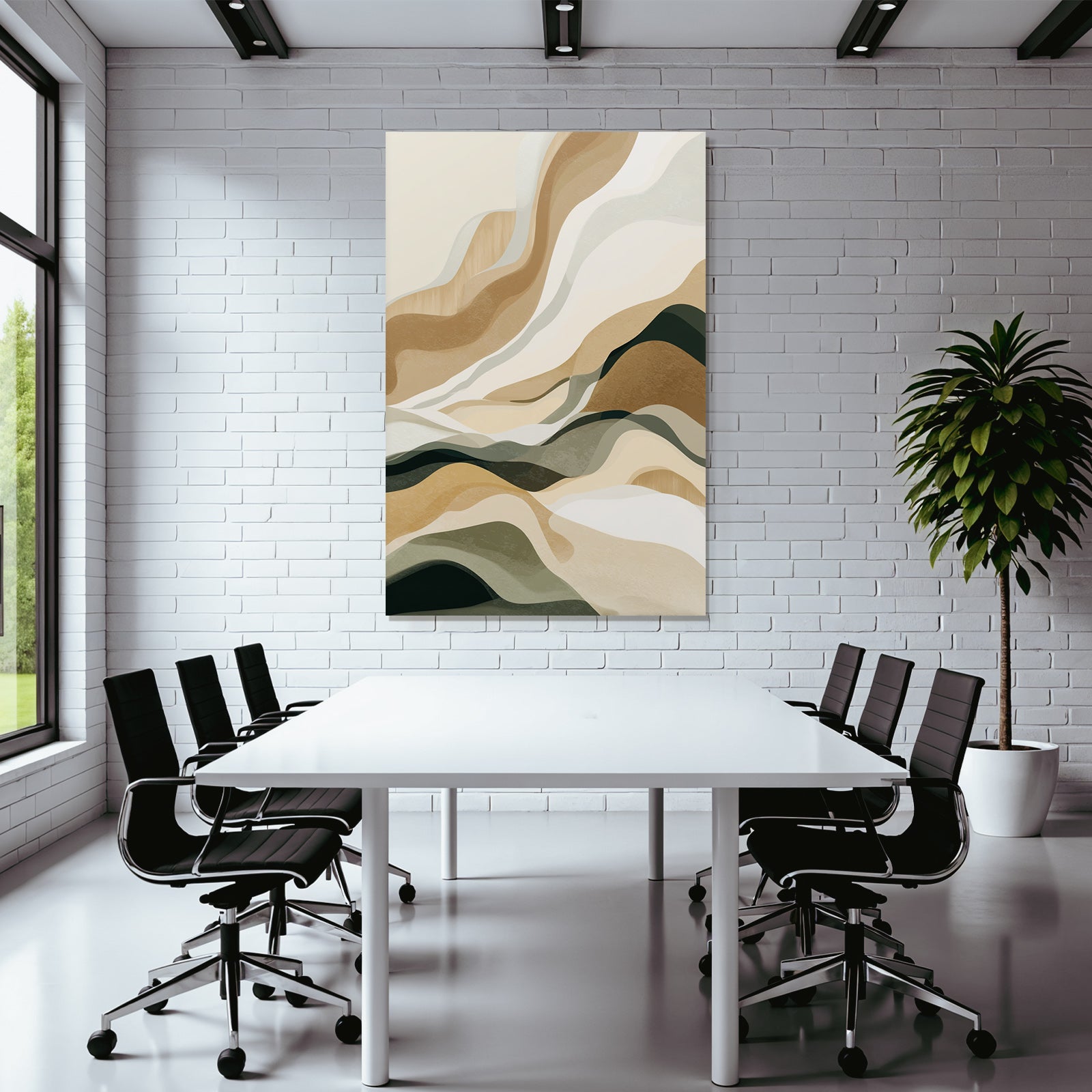 Abstract Design Neutral Colors Fluid Shapes