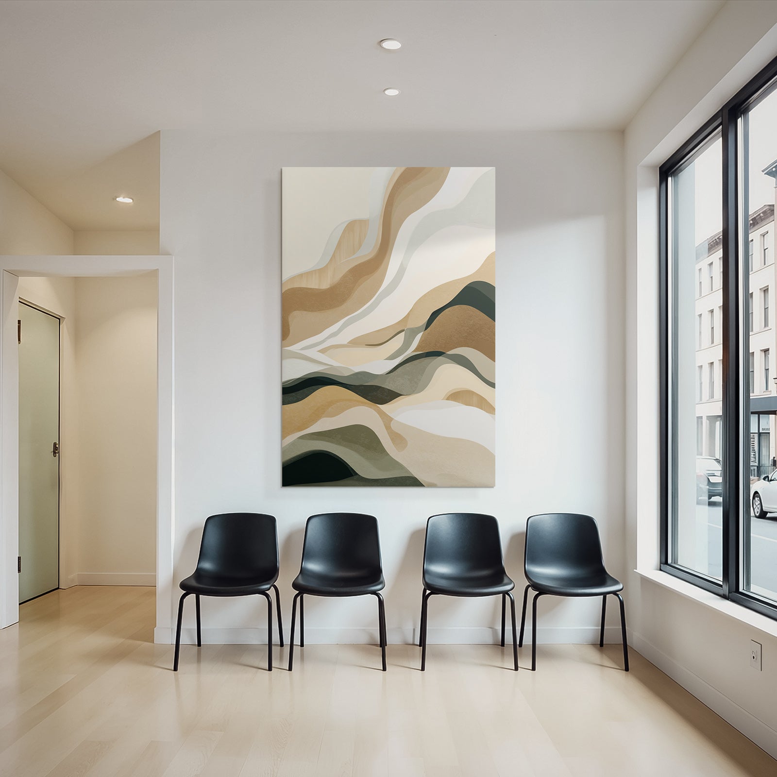 Abstract Design Neutral Colors Fluid Shapes