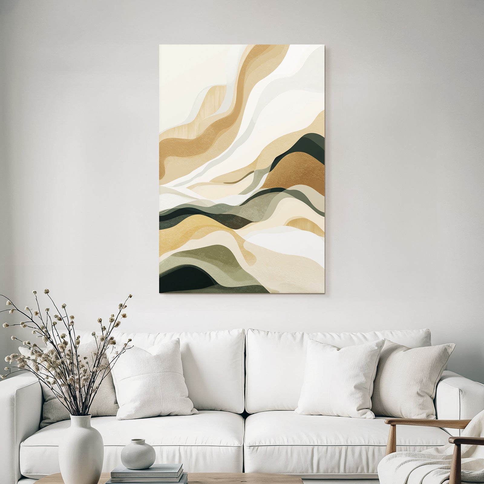 Abstract Design Neutral Colors Fluid Shapes