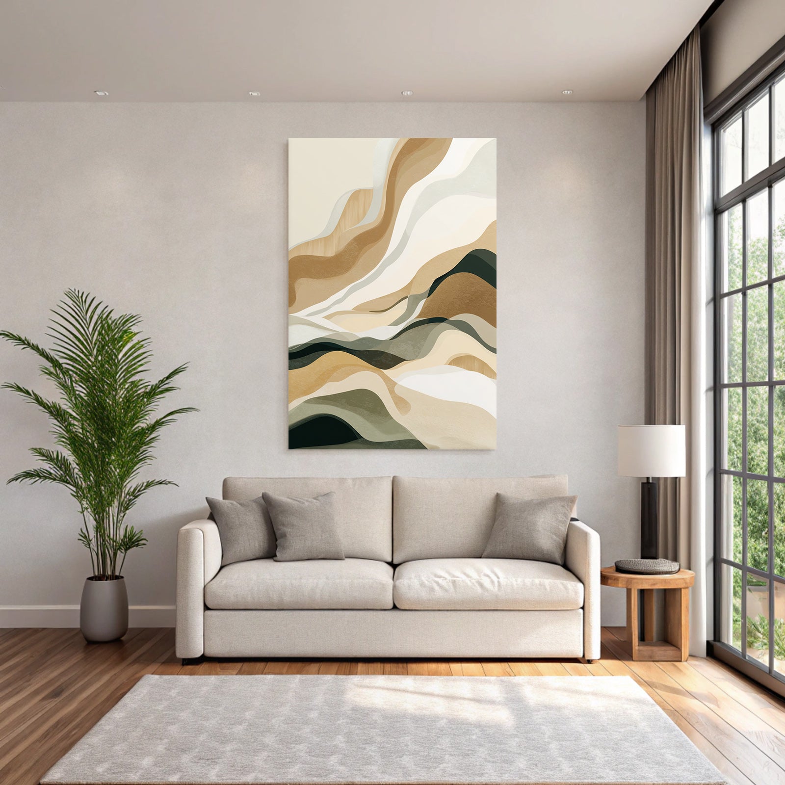 Abstract Design Neutral Colors Fluid Shapes