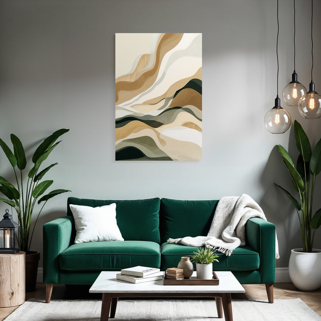 Abstract Design Neutral Colors Fluid Shapes