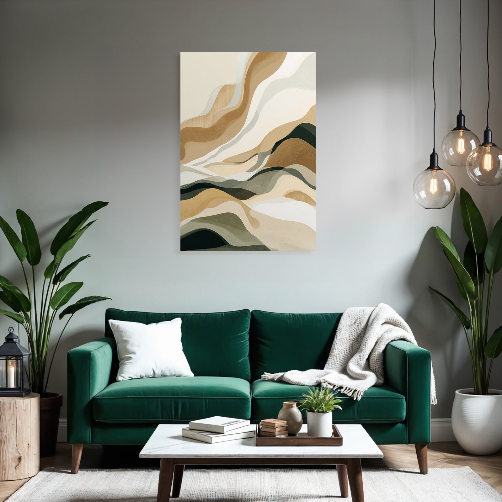 Abstract Design Neutral Colors Fluid Shapes