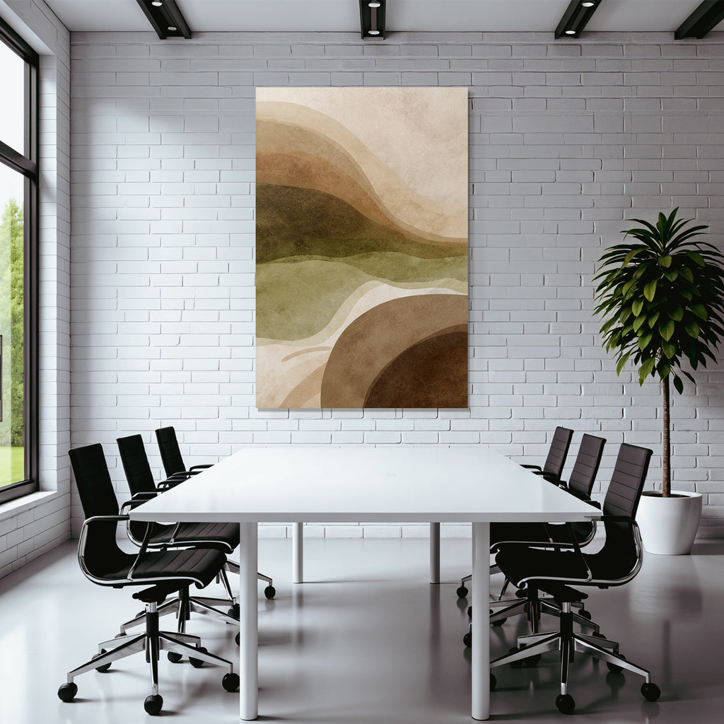 Abstract Earthy Design Flowing Shapes Layers