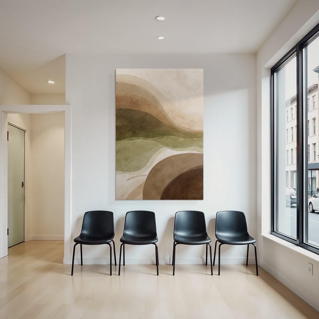 Abstract Earthy Design Flowing Shapes Layers