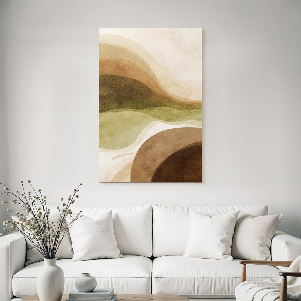Abstract Earthy Design Flowing Shapes Layers