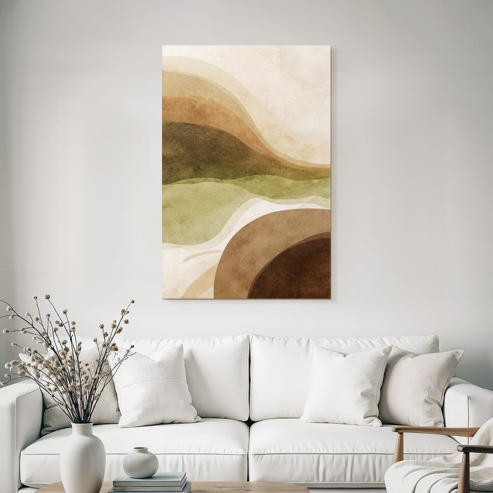 Abstract Earthy Design Flowing Shapes Layers