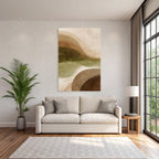 Abstract Earthy Design Flowing Shapes Layers