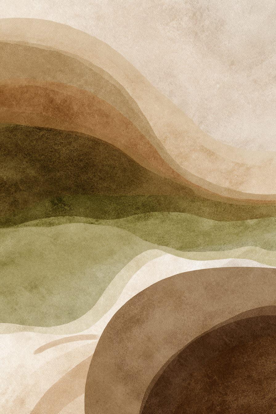 Abstract Earthy Design Flowing Shapes Layers | Japandi | Einrichtungsstile
