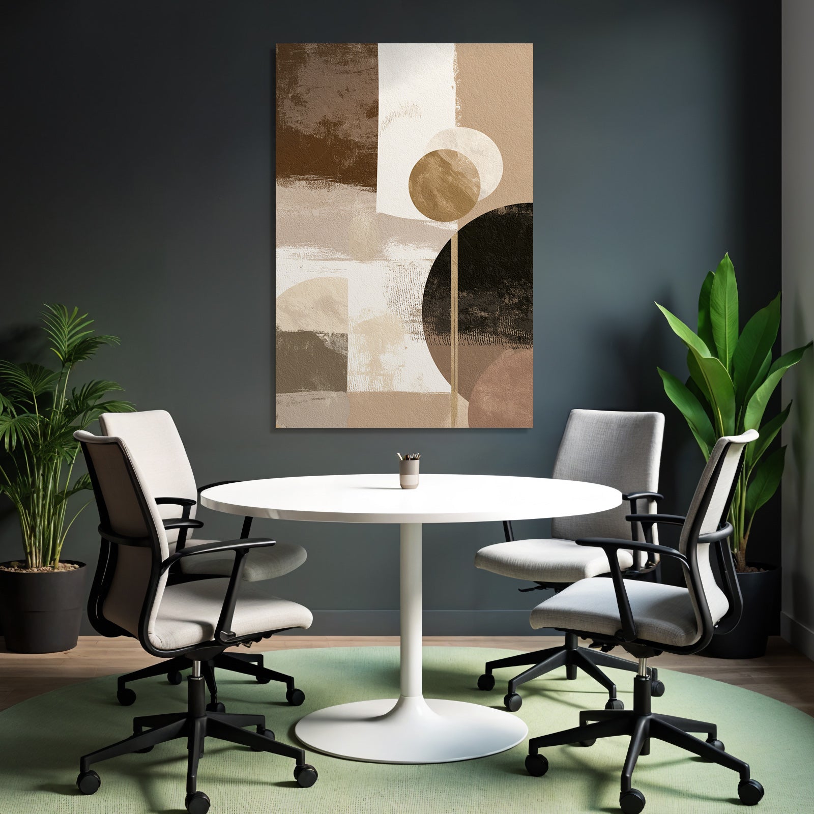 Abstract Illustration Earthy Tones Shapes