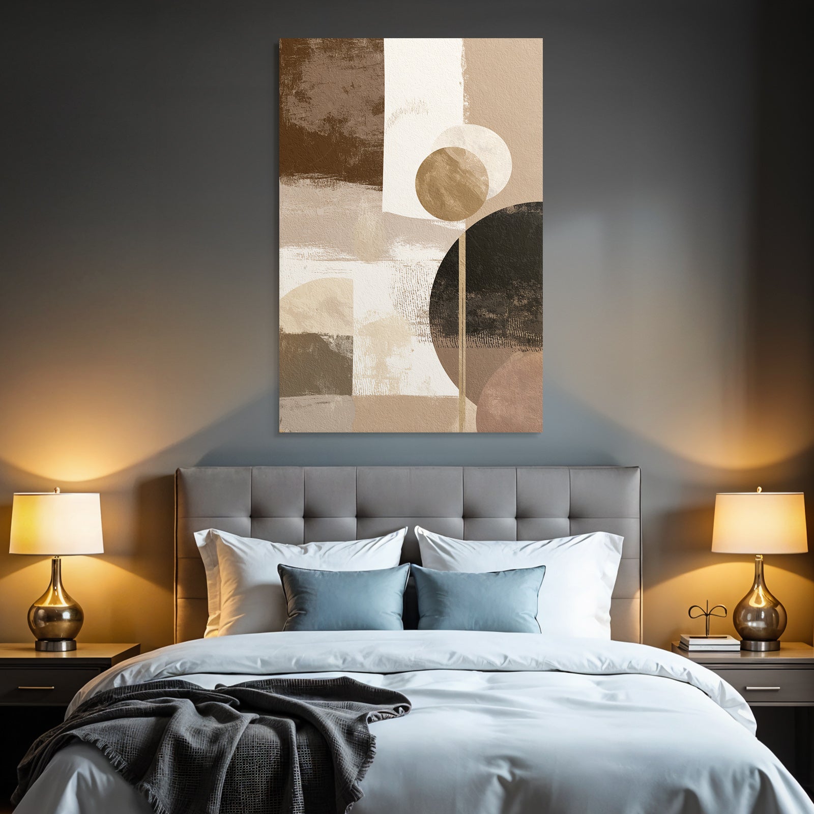 Abstract Illustration Earthy Tones Shapes