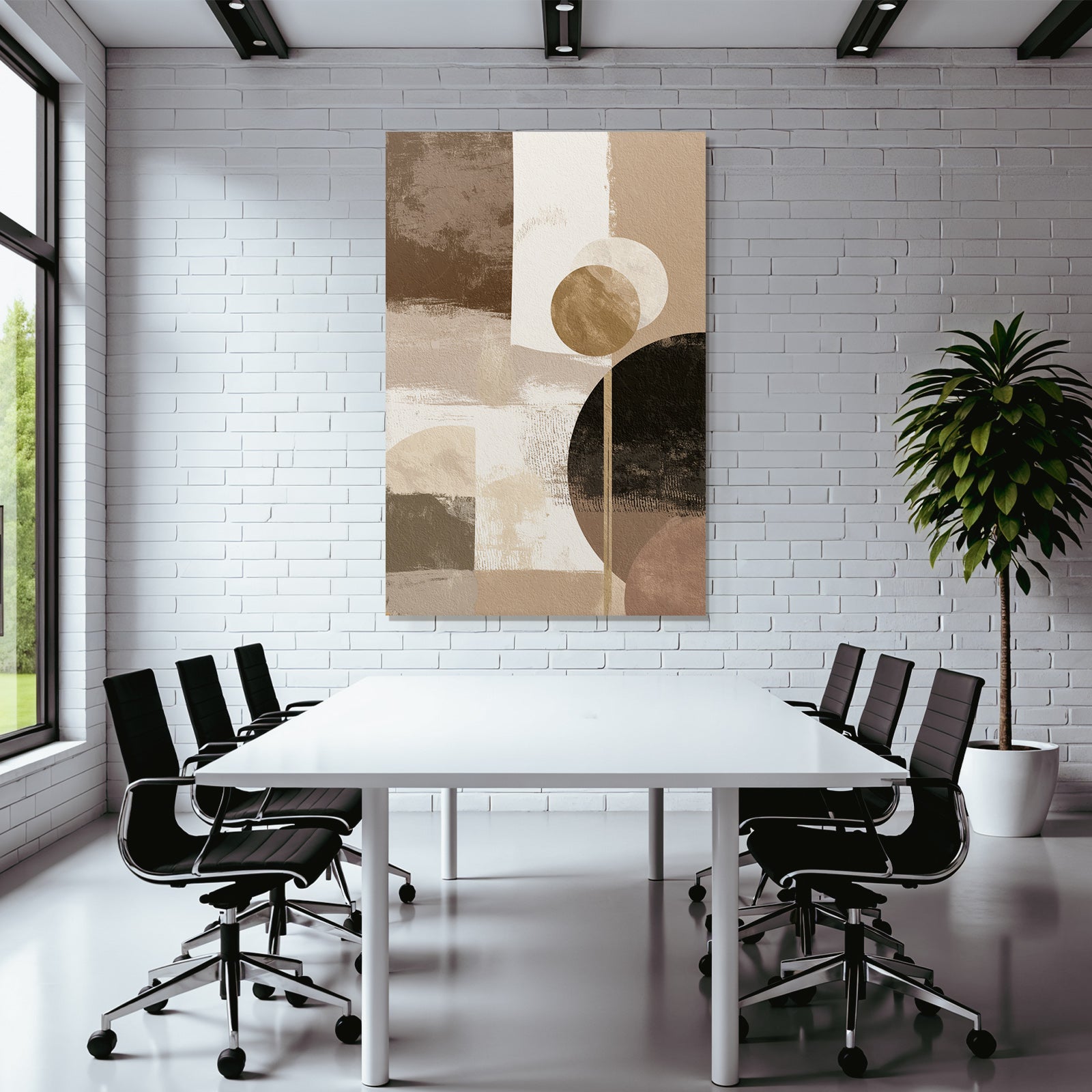 Abstract Illustration Earthy Tones Shapes