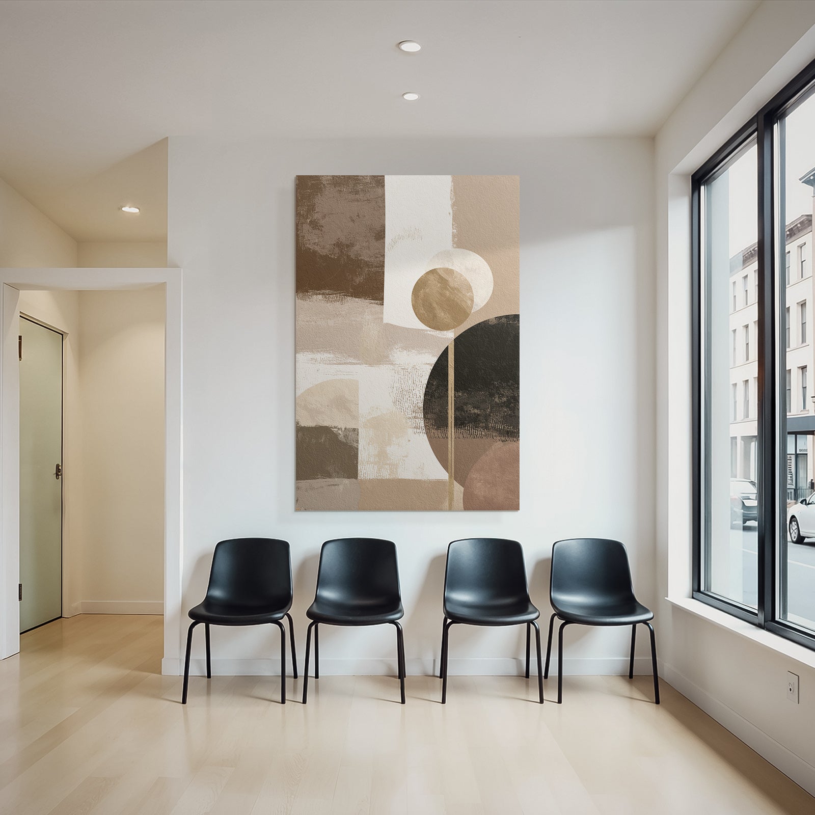 Abstract Illustration Earthy Tones Shapes