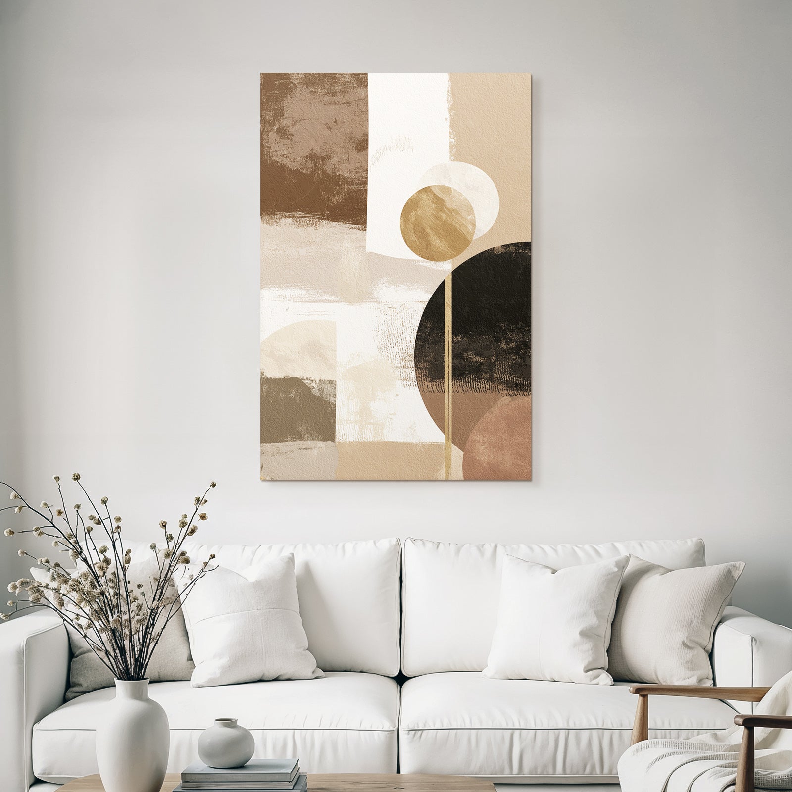 Abstract Illustration Earthy Tones Shapes
