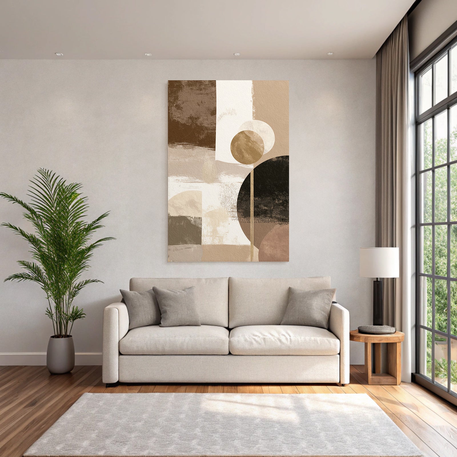 Abstract Illustration Earthy Tones Shapes