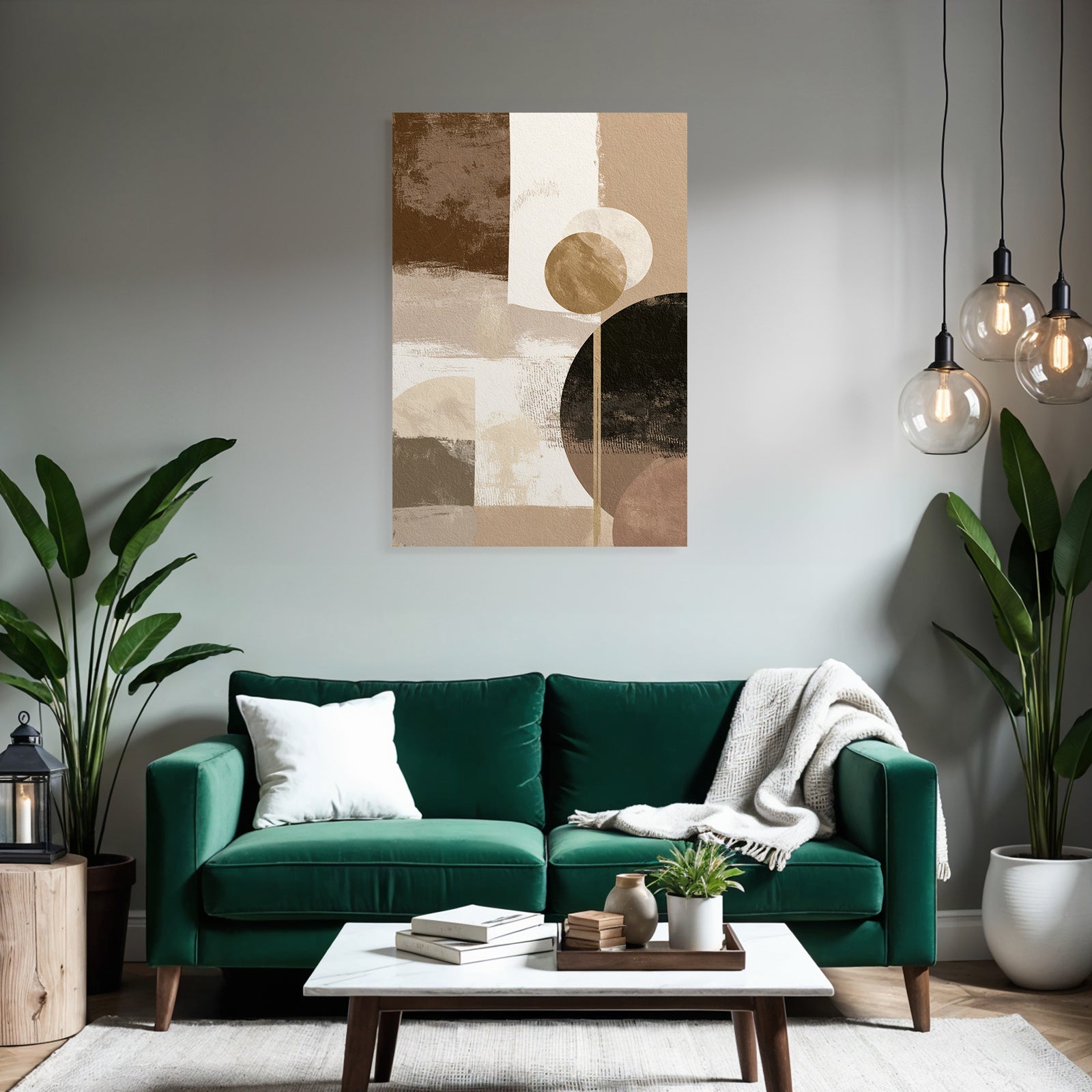 Abstract Illustration Earthy Tones Shapes
