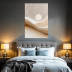 Abstract Illustration Soft Shapes Earth Tones Sun Minimalist