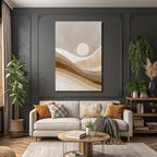 Abstract Illustration Soft Shapes Earth Tones Sun Minimalist