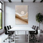 Abstract Illustration Soft Shapes Earth Tones Sun Minimalist