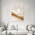 Abstract Illustration Soft Shapes Earth Tones Sun Minimalist