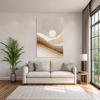 Abstract Illustration Soft Shapes Earth Tones Sun Minimalist