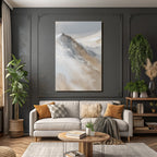 Abstract Landscape Blended Colors Browns Whites Grays Natural Elements Hills Mountains