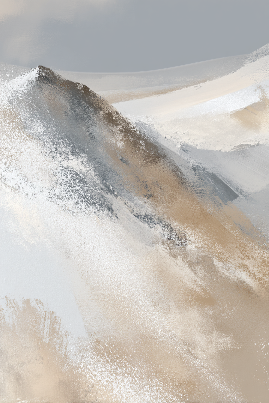 Abstract Landscape Blended Colors Browns Whites Grays Natural Elements Hills Mountains | Japandi | Einrichtungsstile