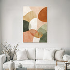 Abstract Org Shapes Warm Colors Beige Terracotta Green