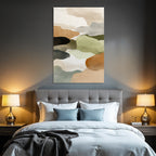 Abstract Watercolor Earthy Tones Organic Composition