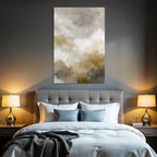 Abstracte Malerei Mit Sanften Farben Beige Braun Weiss Grau Texturiert