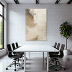 Abstrakte Aquarellfarben In Beige Braun Und Creme