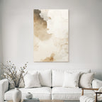 Abstrakte Aquarellfarben In Beige Braun Und Creme