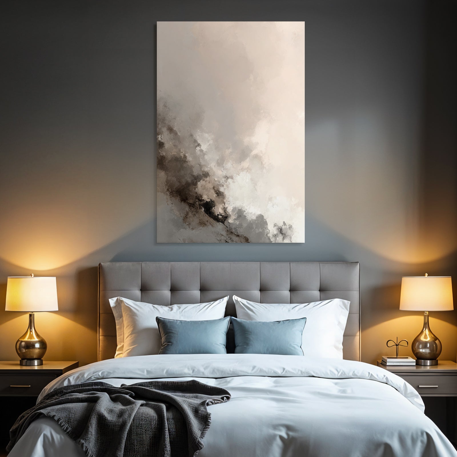 Abstrakte Darstellung Wolken Braun Beige Weich Farben