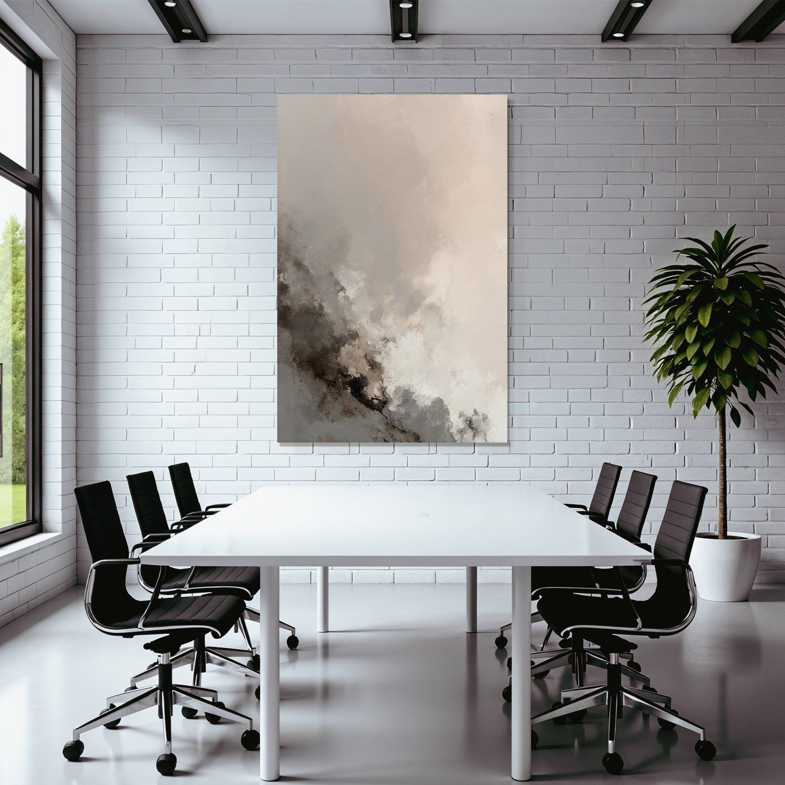 Abstrakte Darstellung Wolken Braun Beige Weich Farben