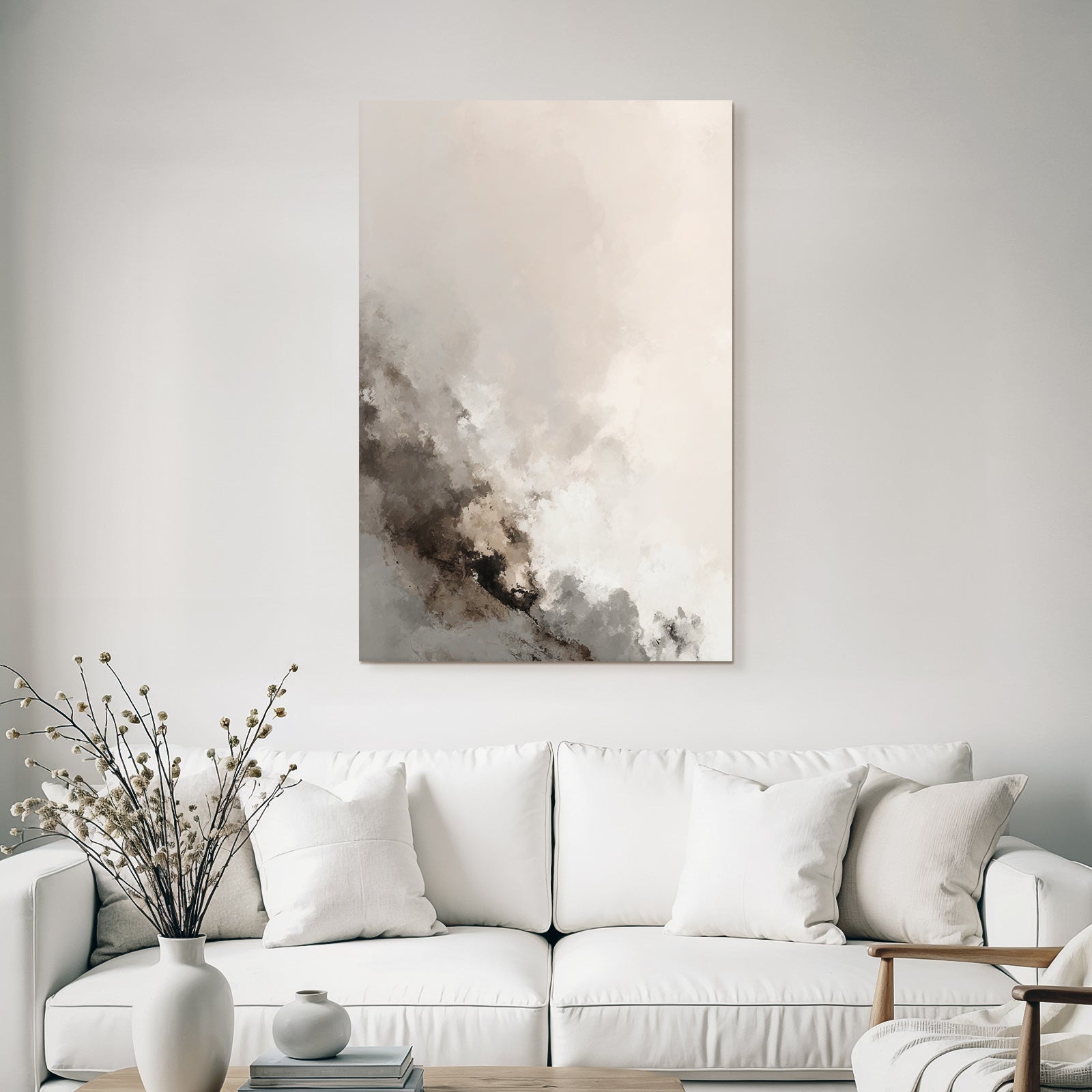 Abstrakte Darstellung Wolken Braun Beige Weich Farben