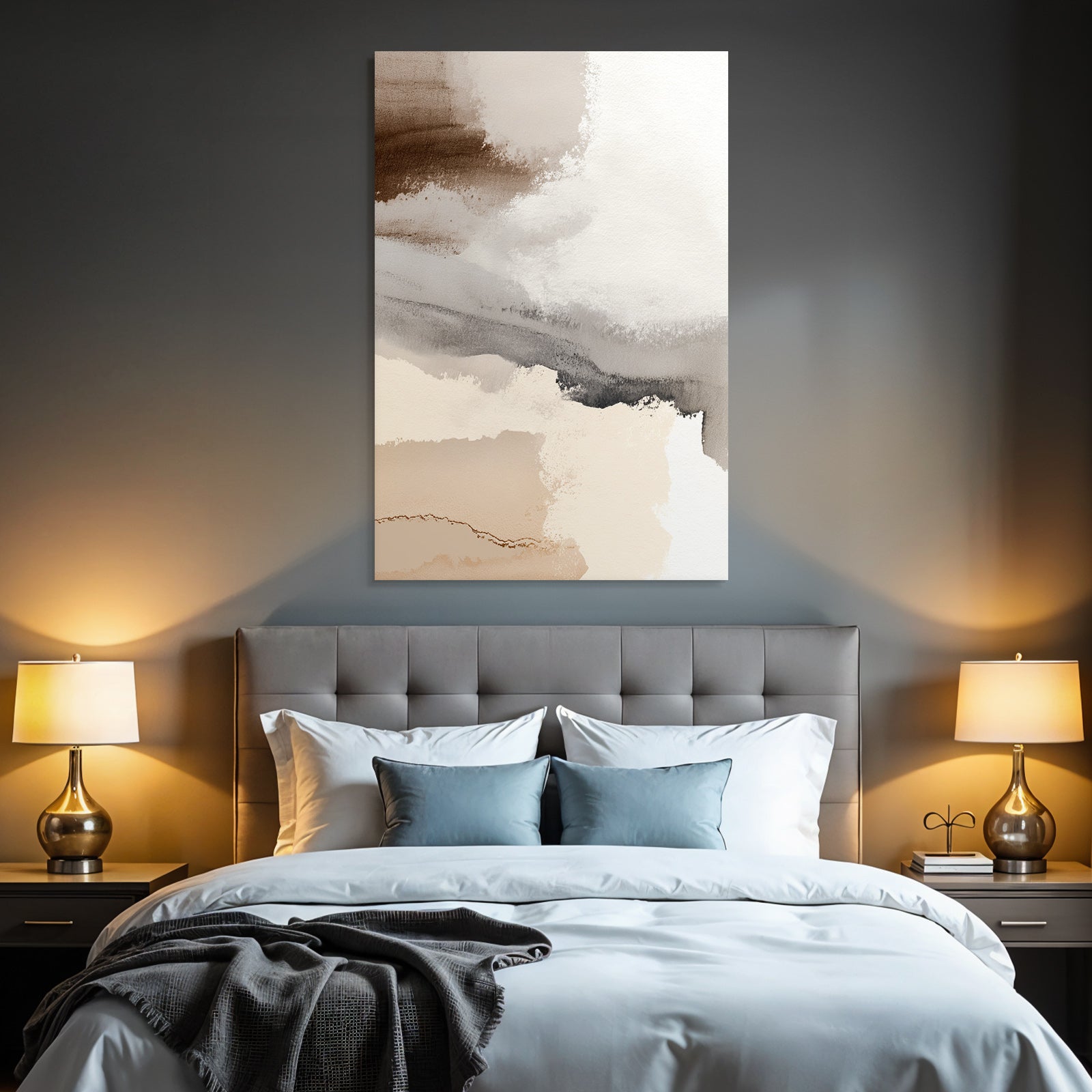 Abstrakte Farben Komposition Sanfte Hues Beige Braun Grau
