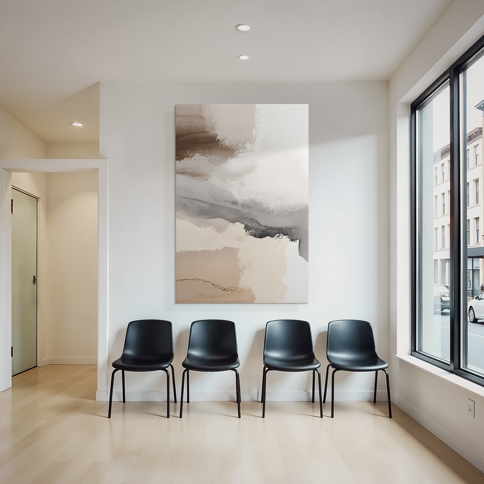 Abstrakte Farben Komposition Sanfte Hues Beige Braun Grau