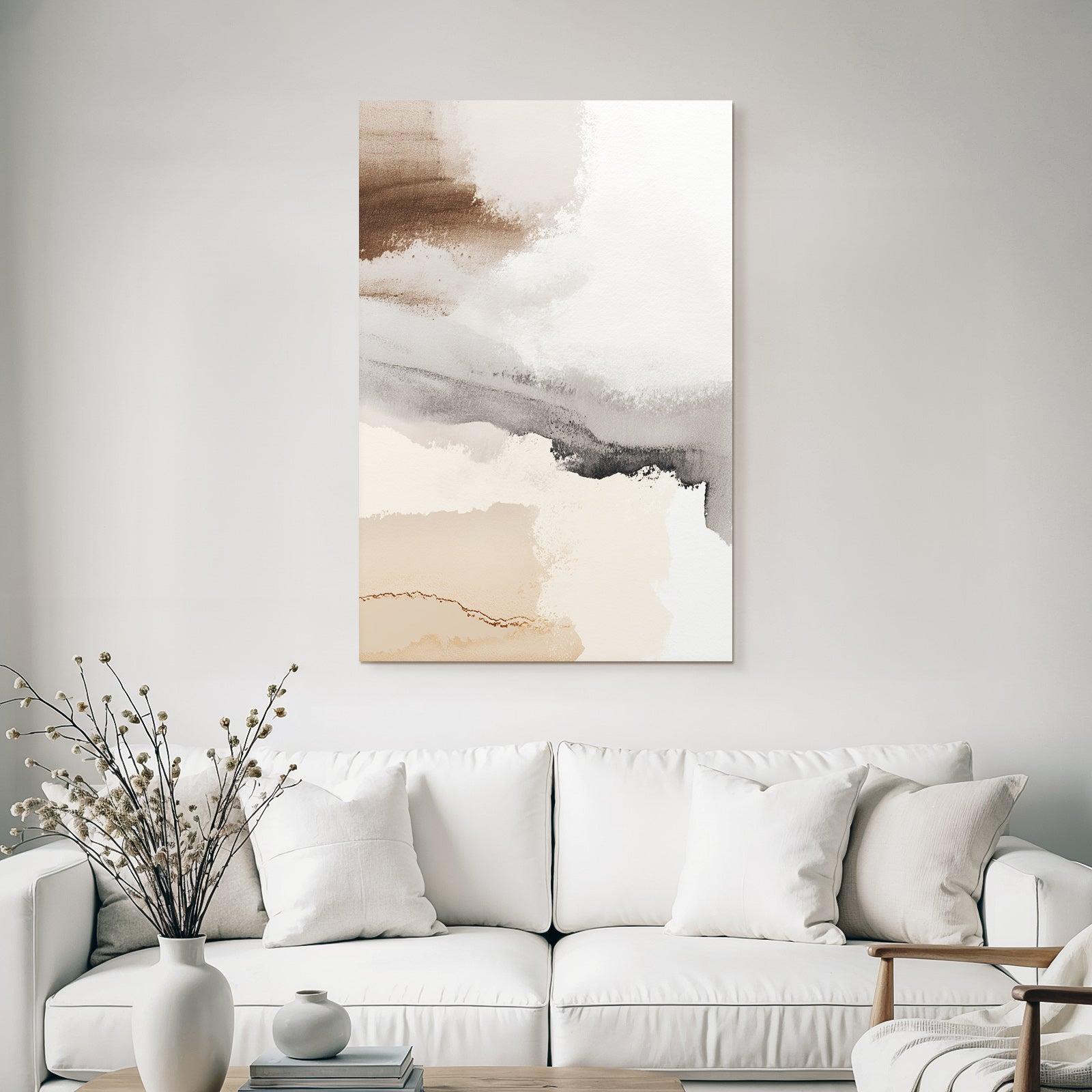 Abstrakte Farben Komposition Sanfte Hues Beige Braun Grau