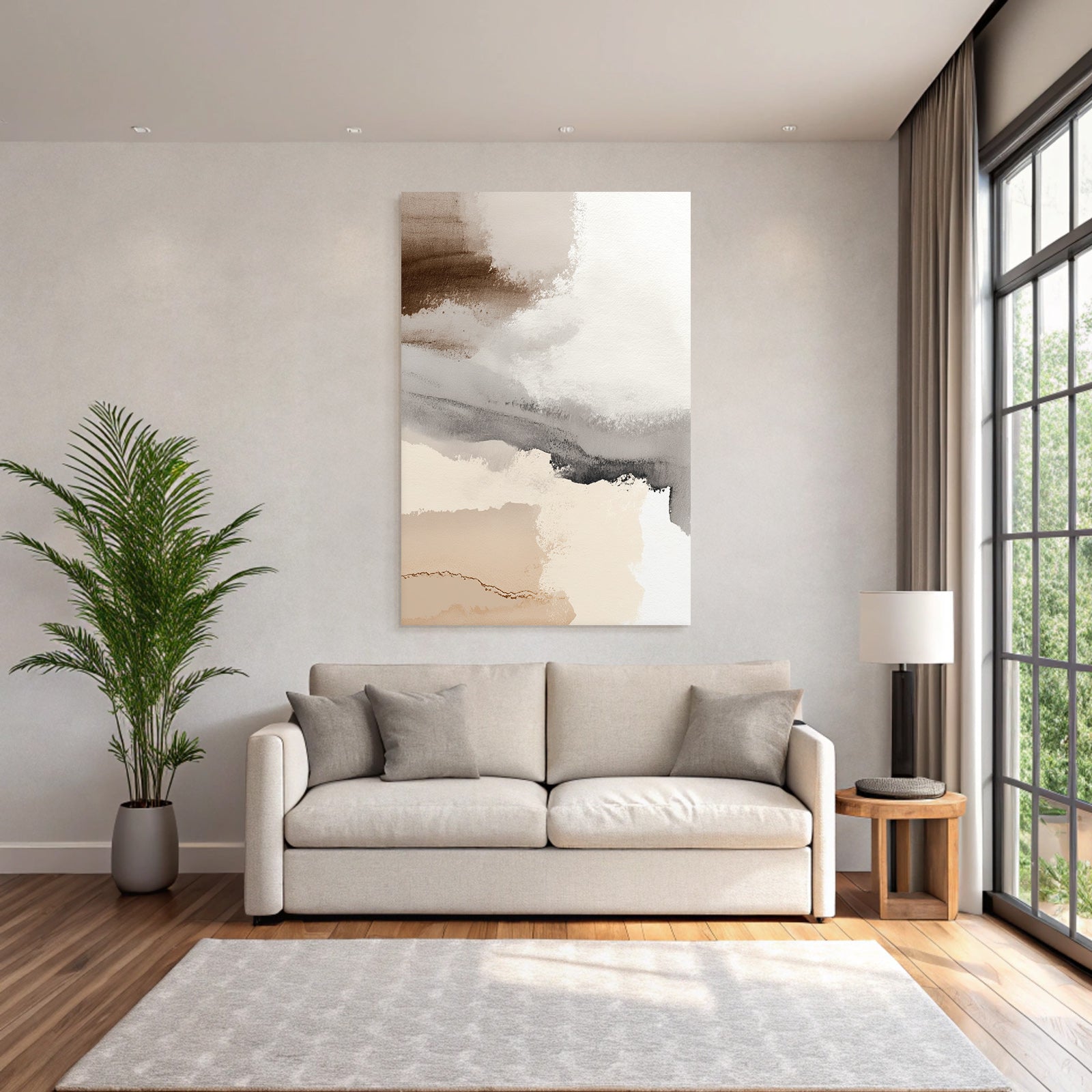 Abstrakte Farben Komposition Sanfte Hues Beige Braun Grau