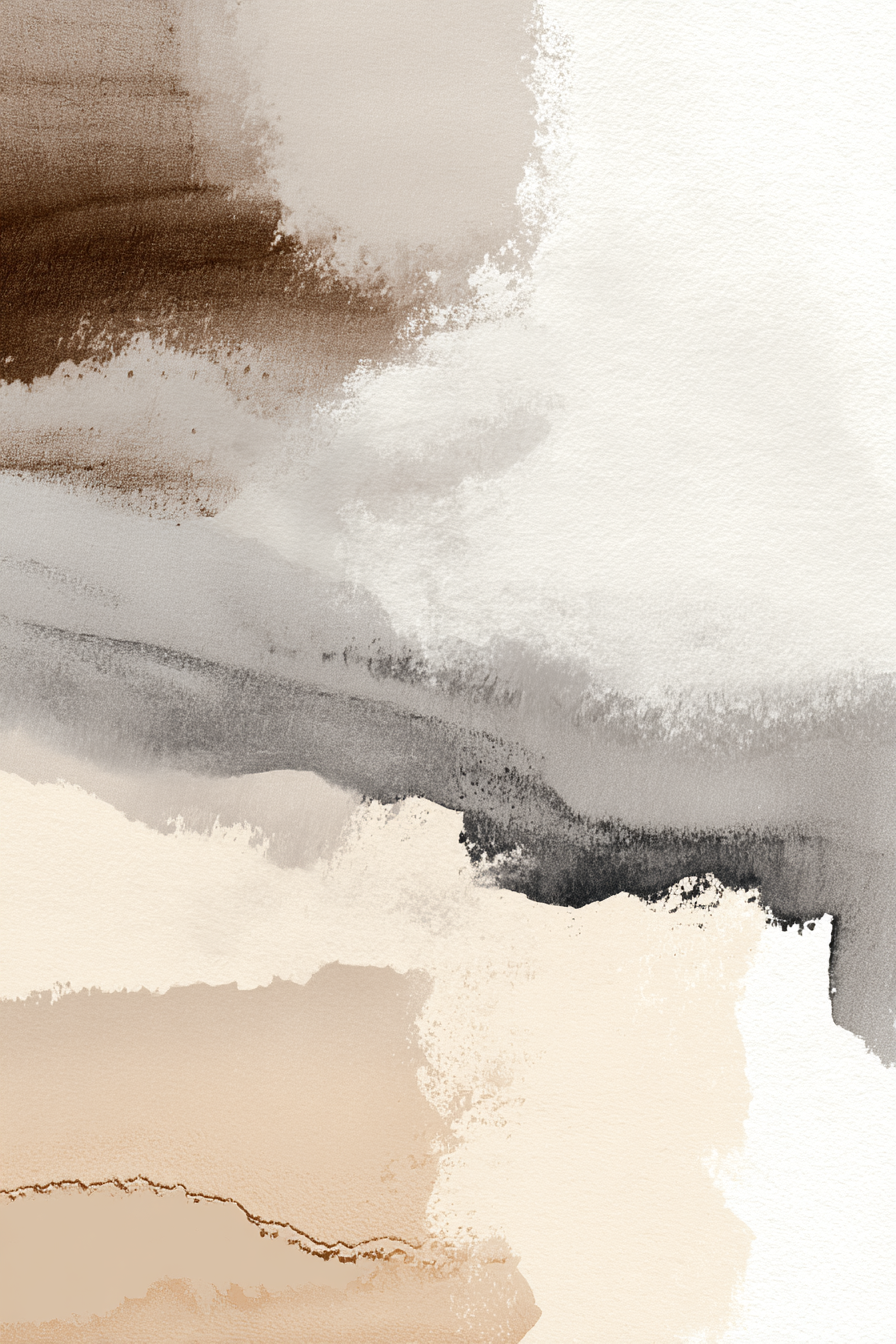 Abstrakte Farben Komposition Sanfte Hues Beige Braun Grau | Japandi | Einrichtungsstile