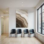 Abstrakte Geologische Formationen Erdtonfarbenen Wasserfarben Kunst