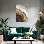 Abstrakte Geologische Formationen Erdtonfarbenen Wasserfarben Kunst