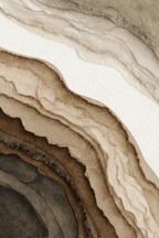 Abstrakte Geologische Formationen Erdtonfarbenen Wasserfarben Kunst | Japandi | Einrichtungsstile