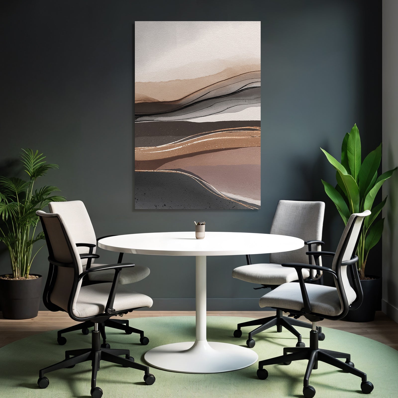 Abstrakte Illustration Horizontale Farbschichten Landschaft