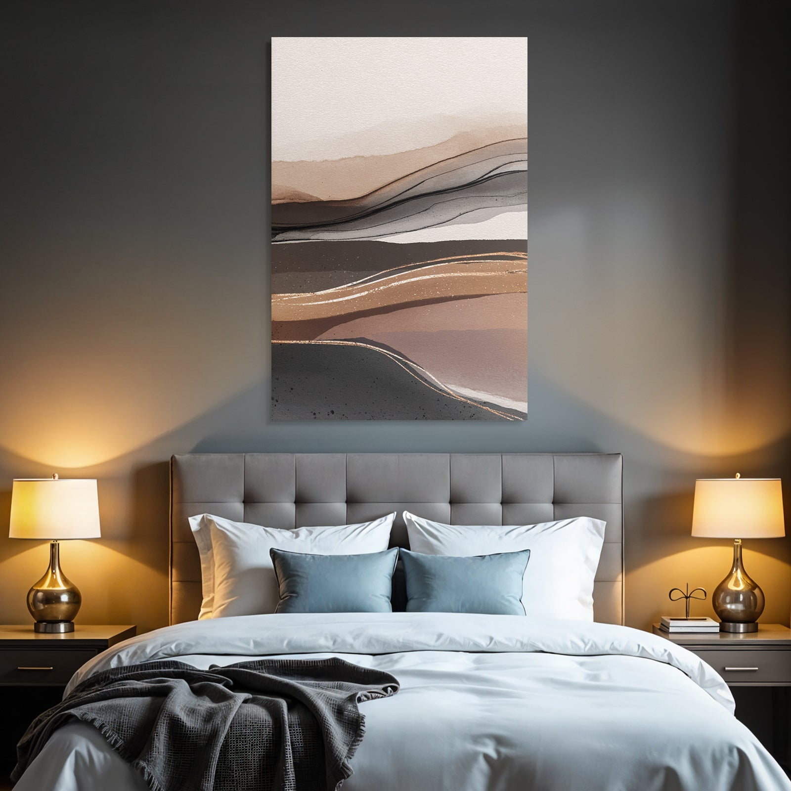 Abstrakte Illustration Horizontale Farbschichten Landschaft