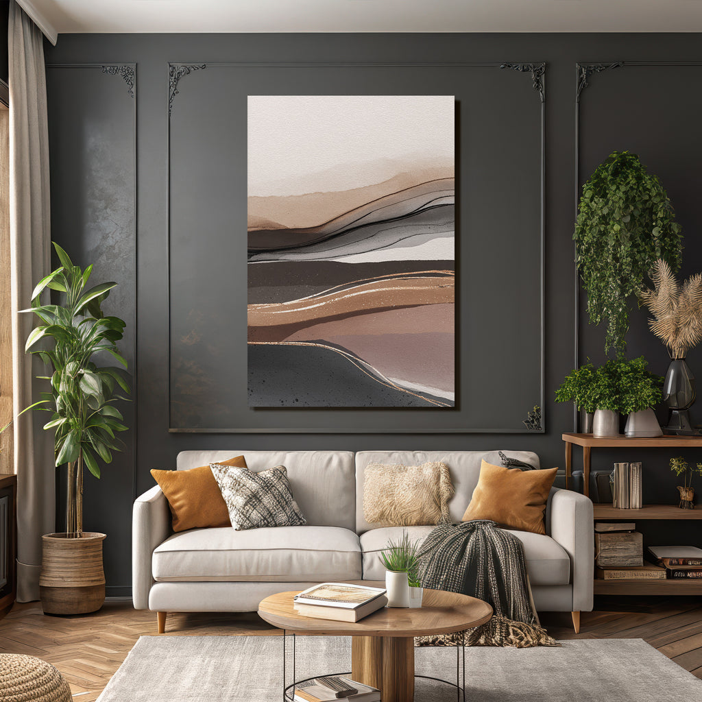 Abstrakte Illustration Horizontale Farbschichten Landschaft