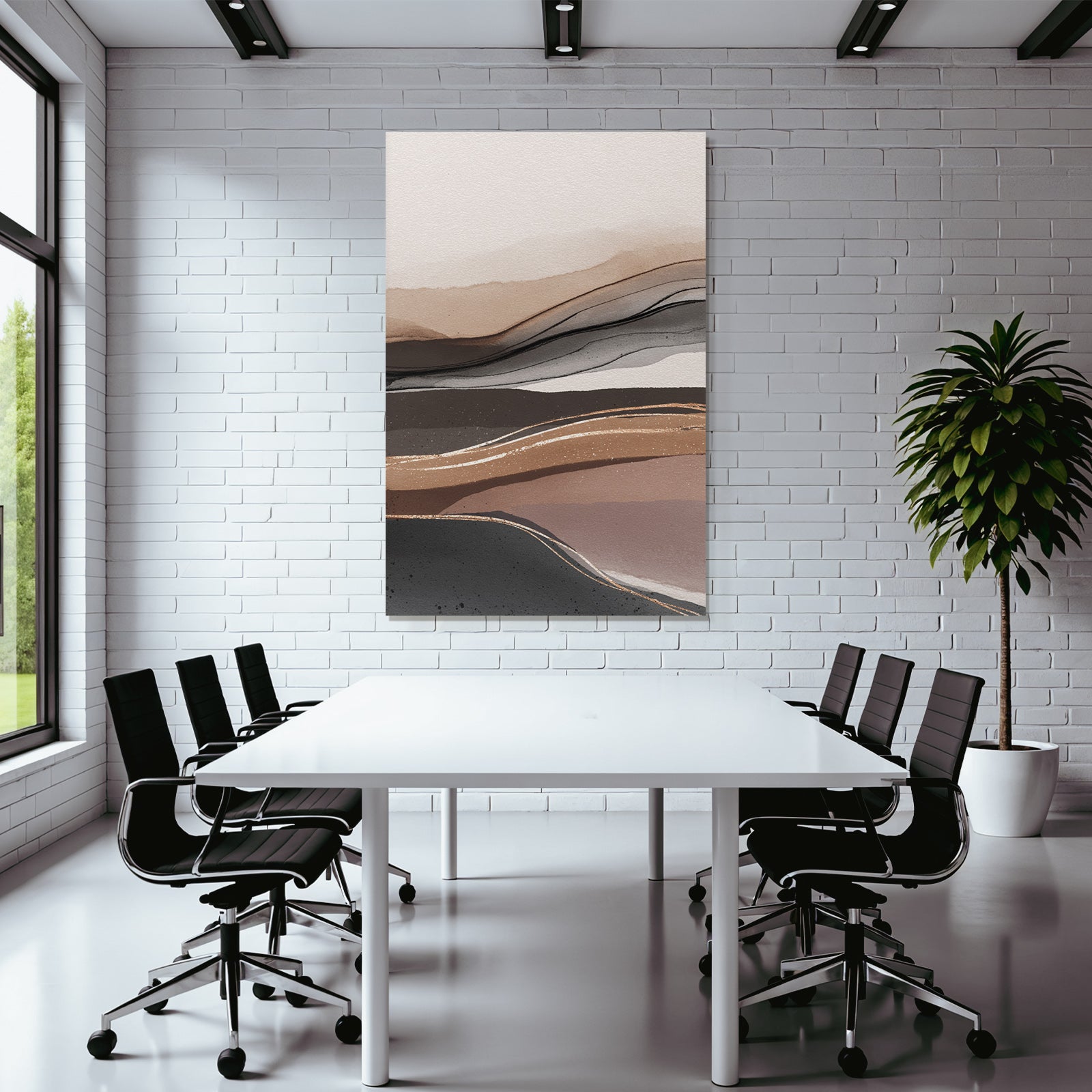 Abstrakte Illustration Horizontale Farbschichten Landschaft