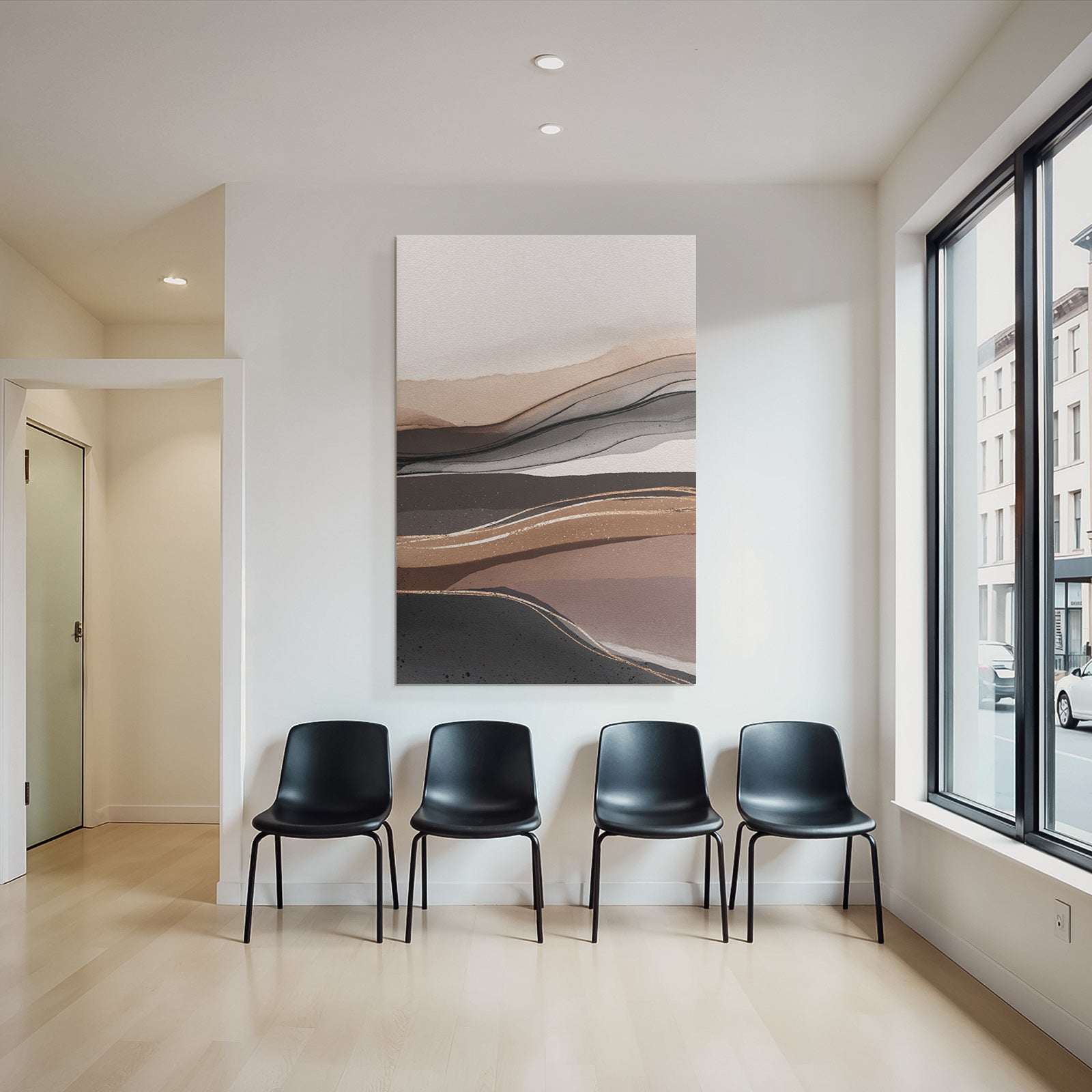 Abstrakte Illustration Horizontale Farbschichten Landschaft