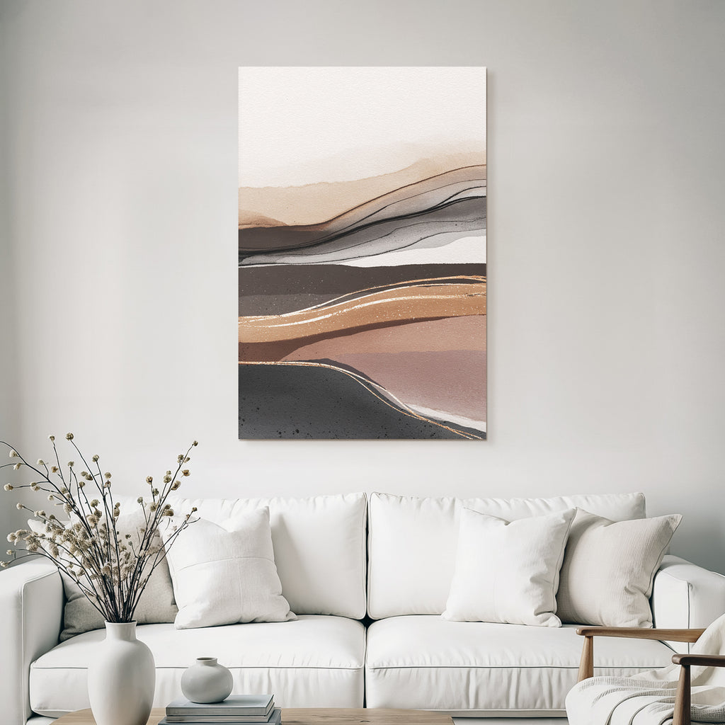 Abstrakte Illustration Horizontale Farbschichten Landschaft
